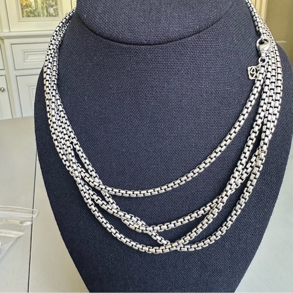 David Yurman Sterling Silver 72” 3.6mm Box Chain - Picture 5 of 5